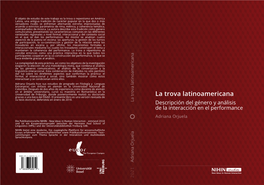 La Trova Latinoamericana Su Tesis Doctoral, Defendida En Enero De 2018