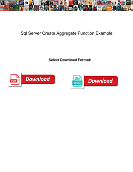 Sql Server Create Aggregate Function Example Nplifytm