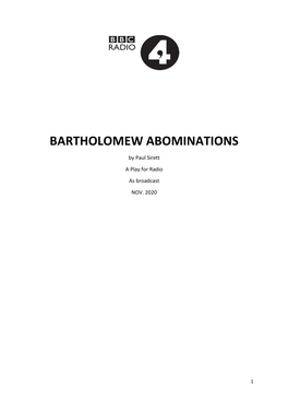Bartholomew Abominations