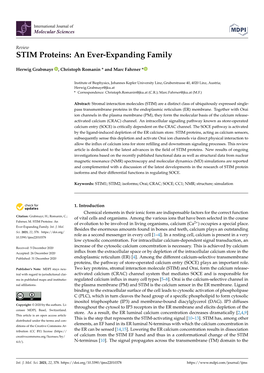 STIM Proteins: an Ever-Expanding Family