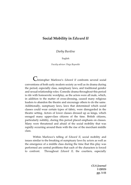 Social Mobility in Edward II