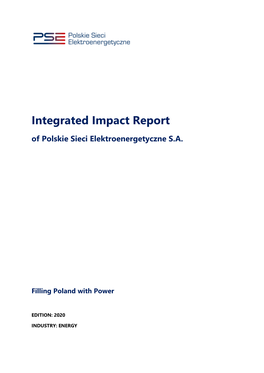 Integrated Impact Report of Polskie Sieci Elektroenergetyczne S.A