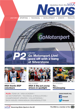 P5 P13 P24 GENERAL NEWS MSA ACADEMY VOLUNTEERING MSA Thanks BGP MSA & Sky Put Young Try… Volunteers Drivers in Spotlight Timekeeping