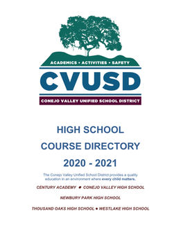 CVUSD High School Course Directory