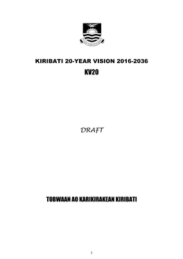 Draft Tobwaan Ao Karikirakean Kiribati