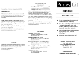 Purley Literary Society