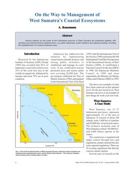 On the Way to Management of West Sumatra's Coastal Ecosystems