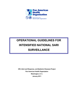 Operational Guidelines for Intensified National Sari Surveillance