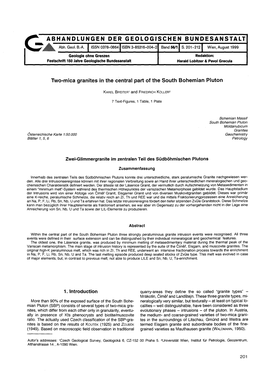 ABHANDLUNGEN DER GEOLOGISCHEN BUNDESANSTALT Abh