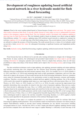 Development of Roughness Updating Based Artificial Neural Network in a River Hydraulic Model for Flash Flood Forecasting