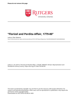 “Florizel and Perdita Affair, 1779-80”