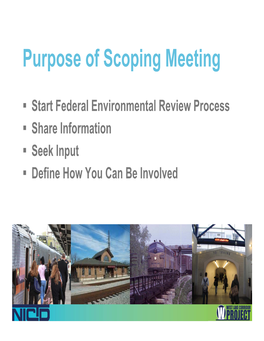 Purpose of Scoping Meeting