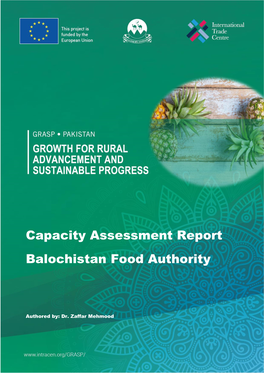Capacity Assessment Report Balochistan Food Authority