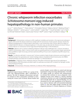 Chronic Whipworm Infection Exacerbates Schistosoma Mansoni