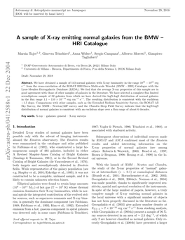 A Sample of X-Ray Emitting Normal Galaxies from the BMW--HRI