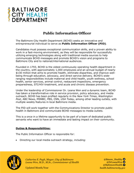 Public Information Officer