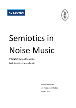 Semiotics in Noise Music