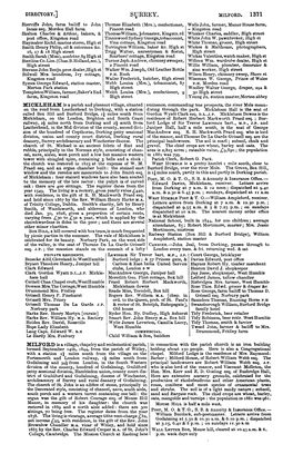 SURREY.• Sherriffs John, Farm Bailiff to J Uhn Thomas Elizabeth (Mrs.), Confectioner, Wells John, Farmer, Manor House Farm, Innes Esq