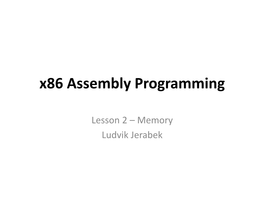 X86-Assembly-Programming-Lesson