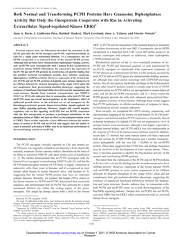 Both Normal and Transforming PCPH Proteins Have Guanosine