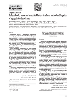 Body Adiposity Index and Associated Factors in Adults: Method and Logistics of a Population-Based Study