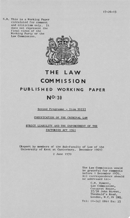 Strict Liability and the Enforcement of the Factories Act 1961