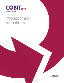 COBIT® 2019 Framework: Introduction and Methodology