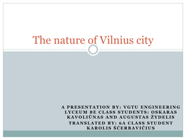 The Nature of Vilnius City