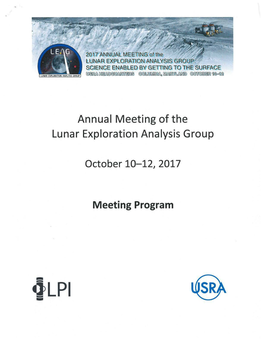 Annual Meeting of the Lunar Exploration Analysis Group Program