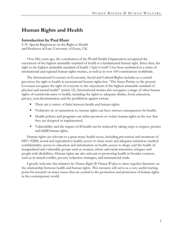 Health and Human Rights