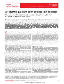 All-Electric Quantum Point Contact Spin-Polarizer P