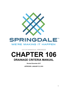 Chapter 106 Drainage Criteria Manual