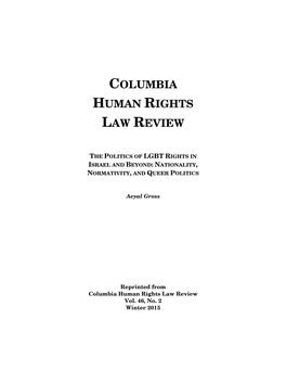 Columbia Human Rights Law Review Vol
