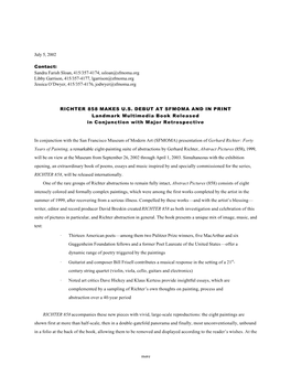 SFMOMA | Press Room | Press Release: Richter