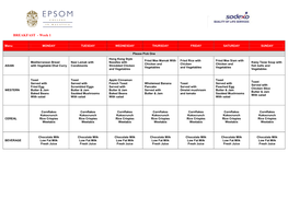 BREAKFAST - Week 1