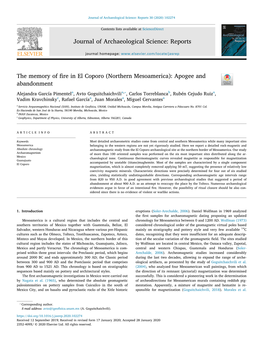 The Memory of Fire in El Coporo (Northern Mesoamerica) Apogee and Abandonment