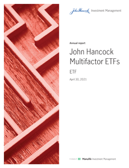 Annual Report John Hancock Multifactor Etfs ETF