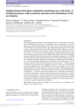 Finding Binaries from Phase Modulation of Pulsating Stars with Kepler:V