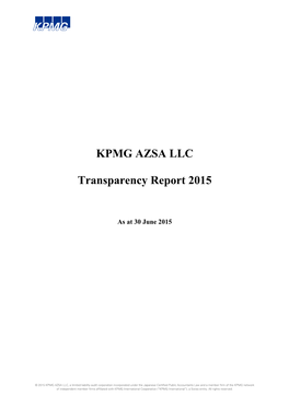 Transparency Report 2015