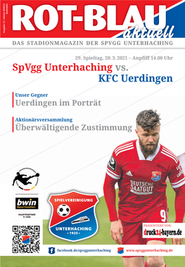 Spvgg Unterhaching Stadionmagazin 2020 2021 Nr. 11.Qxp