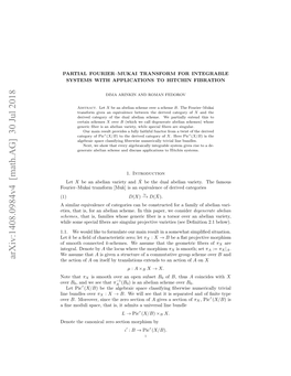 Partial Fourier--Mukai Transform for Integrable Systems With