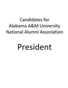 Candidates for Alabama A&M University National Alumni
