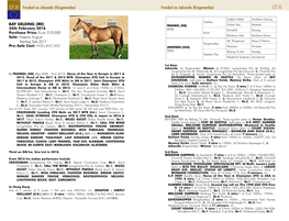 LOT 30 Frankel Ex Jakonda (Kingmambo) Frankel Ex Jakonda (Kingmambo) LOT 30