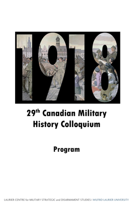 29Th Canadian Military History Colloquium