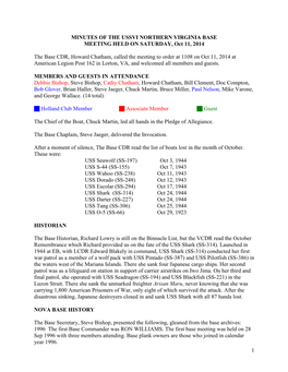 USSVI NOVA Base Oct 2014 Meeting Minutes.Pdf