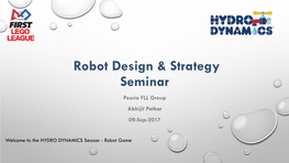 Robot Design & Strategy Seminar