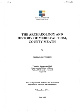 The Archaeology and History of Medieval Trim, County Meath