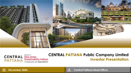 CENTRAL PATTANA Public Company Limited Investor Presentation