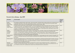 Owairaka Seeds Catalogue July 2020