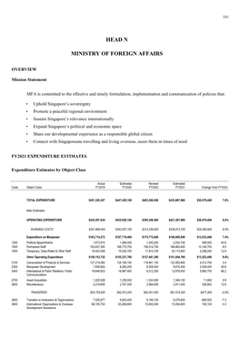 Head N Ministry of Foreign Affairs